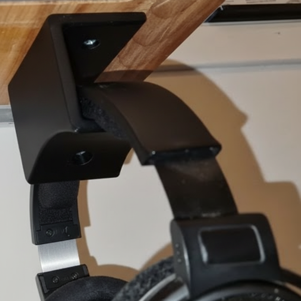 HideAway Headphone Hanger — Under-Desk Cable Management