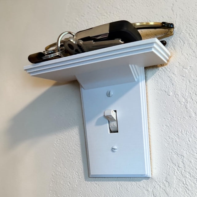 Light Switch Ledge Key Shelf — 3D Printed Hidden Key Holder & Catchall